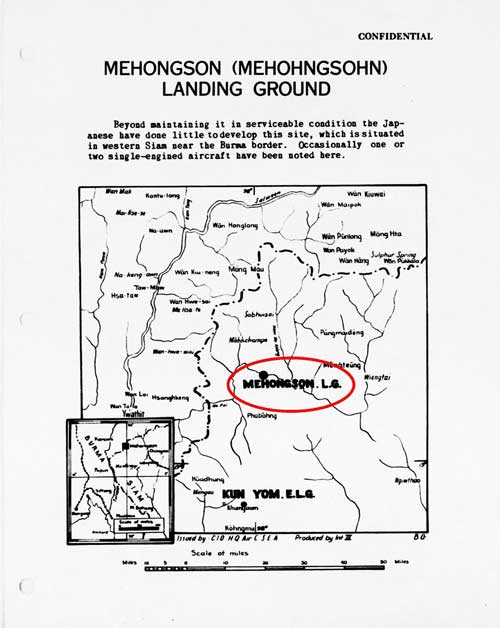December 1944 Mae Hong Son location map