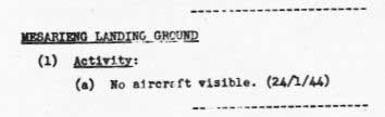 No activity report Feb 1944