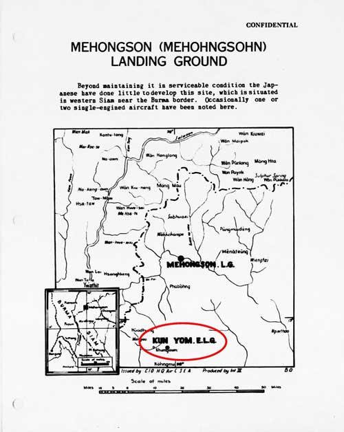 December 1944 map showing Khun Yuam