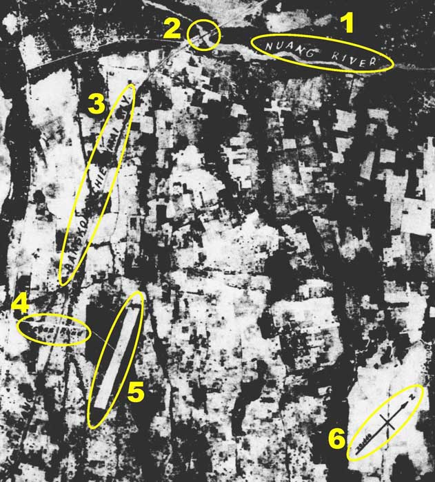 Lamphun airstrip aerial photo annotations enlarged