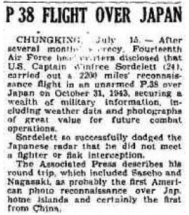 Article on P-38 long flight