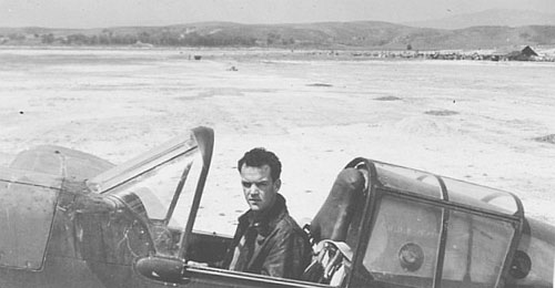 McGarry in cockpit